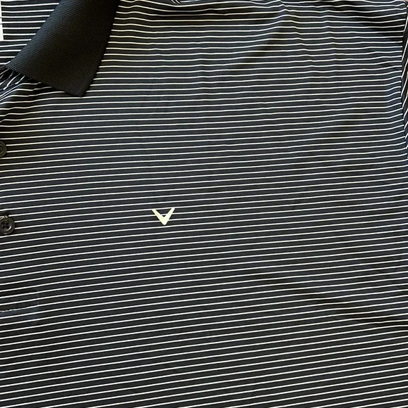 CALLAWAY POLO SHIRT BLACK WHITE STRIPES OPTI DRI SIZE 4X - Picture 2 of 3